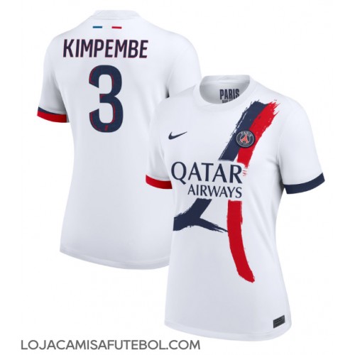 Camisa de Futebol Paris Saint-Germain Presnel Kimpembe #3 Equipamento Secundário Mulheres 2024-25 Manga Curta